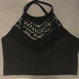 LF stores rumor boutique black crop top